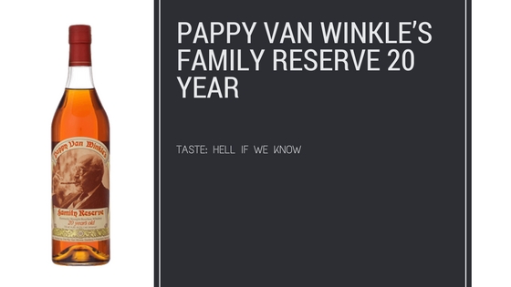 Pappy Van Winkle’s Family Reserve 20 Year Best Bourbon